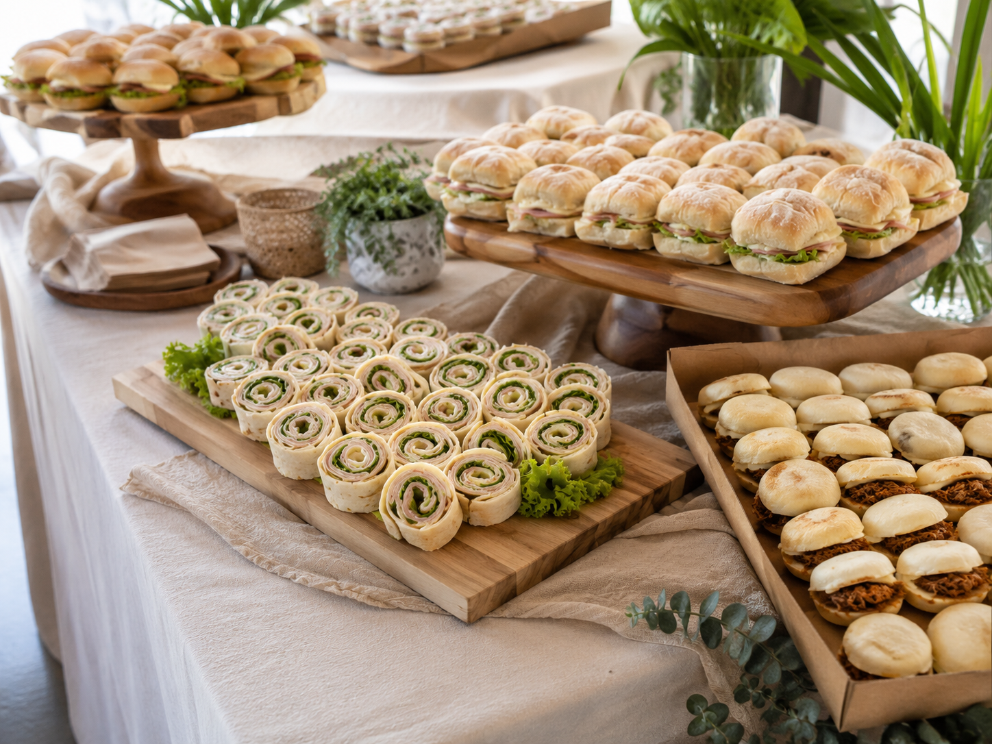 Mesa de snacks Pack Roll para eventos y reuniones